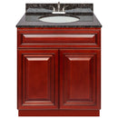 Cherry Bathroom Vanity 30", Tan Brown Granite Top, Faucet LB5B TB314-30CH-5B