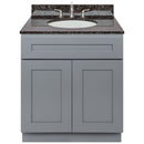 Cherry Bathroom Vanity 30", Tan Brown Granite Top, Faucet LB4B TB318-30CG-4B