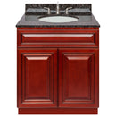 Cherry Bathroom Vanity 30", Tan Brown Granite Top, Faucet LB4B TB318-30CH-4B