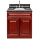 Cherry Bathroom Vanity 30", Tan Brown Granite Top, Faucet LB7B TB318-30CH-7B