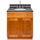 Brown Bathroom Vanity 30", Tan Brown Granite Top, Faucet LB7B TB318-30NP-7B