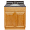 Brown Bathroom Vanity 30", Tan Brown Granite Top, Faucet LB4B TB318-30RC-4B