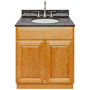 Brown Bathroom Vanity 30", Tan Brown Granite Top, Faucet LB7B TB318-30RC-7B