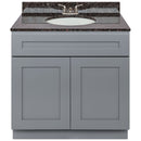 Cherry Bathroom Vanity 36", Tan Brown Granite Top, Faucet LB3B TB374-36CG-3B