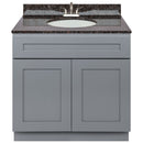 Cherry Bathroom Vanity 36", Tan Brown Granite Top, Faucet LB5B TB374-36CG-5B