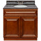 Brown Bathroom Vanity 36", Tan Brown Granite Top, Faucet LB3B TB374-36GN-3B