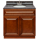 Brown Bathroom Vanity 36", Tan Brown Granite Top, Faucet LB5B TB374-36GN-5B