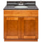 Brown Bathroom Vanity 36", Tan Brown Granite Top, Faucet LB5B TB374-36NP-5B