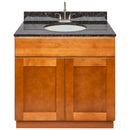 Brown Bathroom Vanity 36", Tan Brown Granite Top, Faucet LB6B TB374-36NP-6B