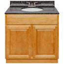 Brown Bathroom Vanity 36", Tan Brown Granite Top, Faucet LB3B TB374-36RC-3B