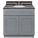 Cherry Bathroom Vanity 36", Tan Brown Granite Top, Faucet LB4B TB378-36CG-4B