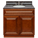 Brown Bathroom Vanity 36", Tan Brown Granite Top, Faucet LB4B TB378-36GN-4B