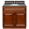 Brown Bathroom Vanity 36", Tan Brown Granite Top, Faucet LB4B TB378-36GN-4B