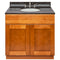 Brown Bathroom Vanity 36", Tan Brown Granite Top, Faucet LB4B TB378-36NP-4B