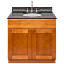 Brown Bathroom Vanity 36", Tan Brown Granite Top, Faucet LB7B TB378-36NP-7B