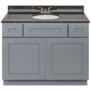 Cherry Bathroom Vanity 42", Tan Brown Granite Top, Faucet LB3B TB434-42CG-3B