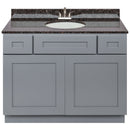 Cherry Bathroom Vanity 42", Tan Brown Granite Top, Faucet LB5B TB434-42CG-5B