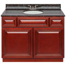 Cherry Bathroom Vanity 42", Tan Brown Granite Top, Faucet LB3B TB434-42CH-3B