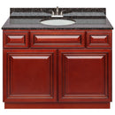 Cherry Bathroom Vanity 42", Tan Brown Granite Top, Faucet LB5B TB434-42CH-5B