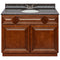 Brown Bathroom Vanity 42", Tan Brown Granite Top, Faucet LB3B TB434-42GN-3B