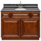 Brown Bathroom Vanity 42", Tan Brown Granite Top, Faucet LB6B TB434-42GN-6B