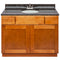 Brown Bathroom Vanity 42", Tan Brown Granite Top, Faucet LB5B TB434-42NP-5B