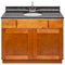 Brown Bathroom Vanity 42", Tan Brown Granite Top, Faucet LB6B TB434-42NP-6B