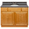 Brown Bathroom Vanity 42", Tan Brown Granite Top, Faucet LB3B TB434-42RC-3B