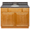 Brown Bathroom Vanity 42", Tan Brown Granite Top, Faucet LB5B TB434-42RC-5B