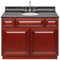 Cherry Bathroom Vanity 42", Tan Brown Granite Top, Faucet LB7B TB438-42CH-7B