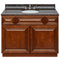 Brown Bathroom Vanity 42", Tan Brown Granite Top, Faucet LB4B TB438-42GN-4B