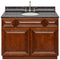 Brown Bathroom Vanity 42", Tan Brown Granite Top, Faucet LB7B TB438-42GN-7B