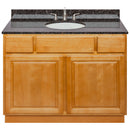 Brown Bathroom Vanity 42", Tan Brown Granite Top, Faucet LB4B TB438-42RC-4B