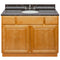 Brown Bathroom Vanity 42", Tan Brown Granite Top, Faucet LB4B TB438-42RC-4B