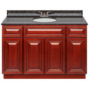 Cherry Bathroom Vanity 48", Tan Brown Granite Top, Faucet LB3B TB494-48CH-3B