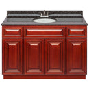 Cherry Bathroom Vanity 48", Tan Brown Granite Top, Faucet LB5B TB494-48CH-5B