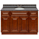 Brown Bathroom Vanity 48", Tan Brown Granite Top, Faucet LB3B TB494-48GN-3B