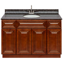 Brown Bathroom Vanity 48", Tan Brown Granite Top, Faucet LB6B TB494-48GN-6B