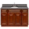 Brown Bathroom Vanity 48", Tan Brown Granite Top, Faucet LB6B TB494-48GN-6B