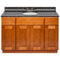 Brown Bathroom Vanity 48", Tan Brown Granite Top, Faucet LB3B TB494-48NP-3B