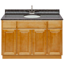 Brown Bathroom Vanity 48", Tan Brown Granite Top, Faucet LB6B TB494-48RC-6B