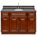 Brown Bathroom Vanity 48", Tan Brown Granite Top, Faucet LB7B TB498-48GN-7B