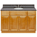 Brown Bathroom Vanity 48", Tan Brown Granite Top, Faucet LB4B TB498-48RC-4B