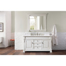 James Martin Brookfield 60" Bright White Single Vanity with 3 cm Eternal Jasmine Pearl Quartz Top 147-V60S-BW-3EJP