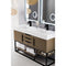 James Martin Columbia 59" Double Vanity Latte Oak Matte Black with Glossy White Composite Top 388-V59D-LTO-MB-GW