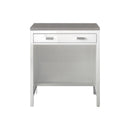 James Martin Addison 30" Free-standing Countertop Unit Makeup Counter Glossy White with 3 cm Grey Expo Quartz Top E444-CU30-GW-3GEX