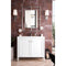 James Martin Britannia 39.5" Single Vanity Cabinet Glossy White with White Glossy Resin Countertop E652-V39.5-GW-WG