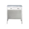 James Martin Addison 30" Free-standing Countertop Unit Makeup Counter Glossy White with 3 cm Carrara Marble Top E444-CU30-GW-3CAR