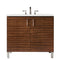 James Martin Metropolitan 36" Single Vanity American Walnut with 3 cm Eternal Serena Quartz Top 850-V36-AWT-3ESR