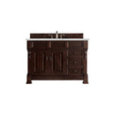 James Martin Brookfield 48" Burnished Mahogany Single Vanity with 3 cm Ethereal Noctis Quartz Top 147-114-5266-3ENC